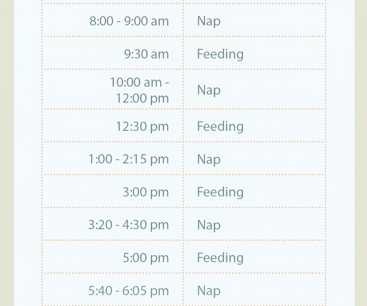 month old sleep schedule