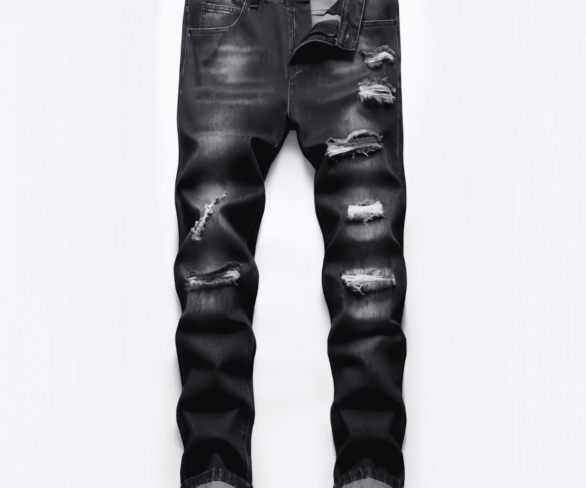 black ripped jeans mens