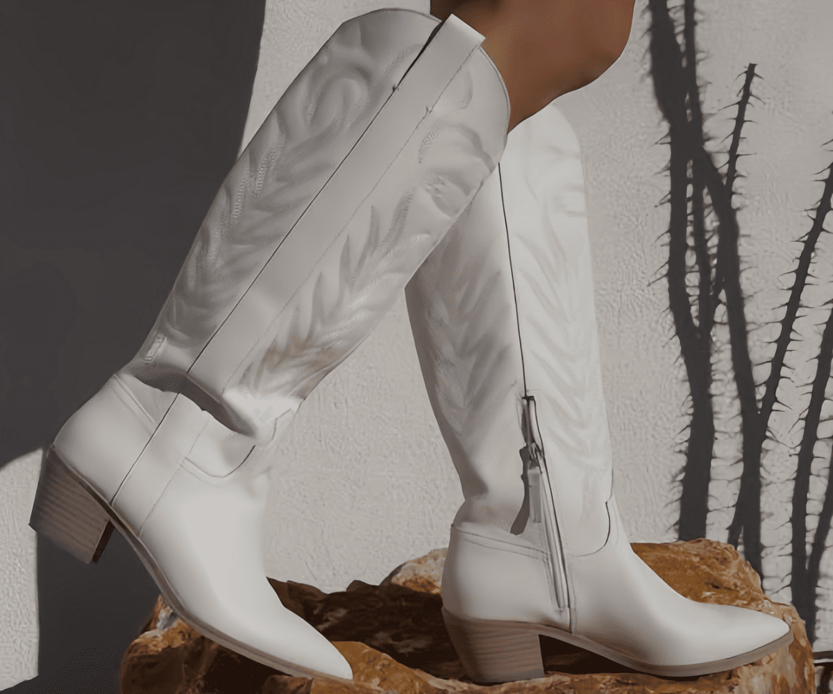 white cowboy boots for women